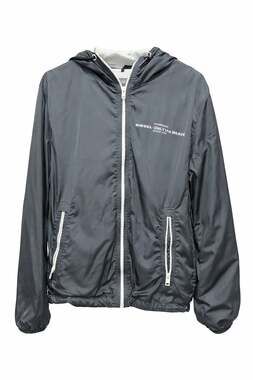Diesel J-Phoenix Hooded Windbreaker in charcoal grey, size Large